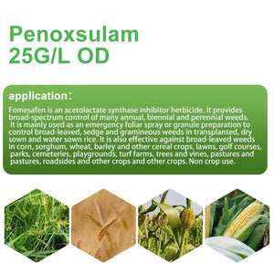 China Supplier Agriculture Herbicide Organic BIO 25G/L OD Penoxsulam With Price,Herbicides Selective 24% SC Penoxsulam for Sale