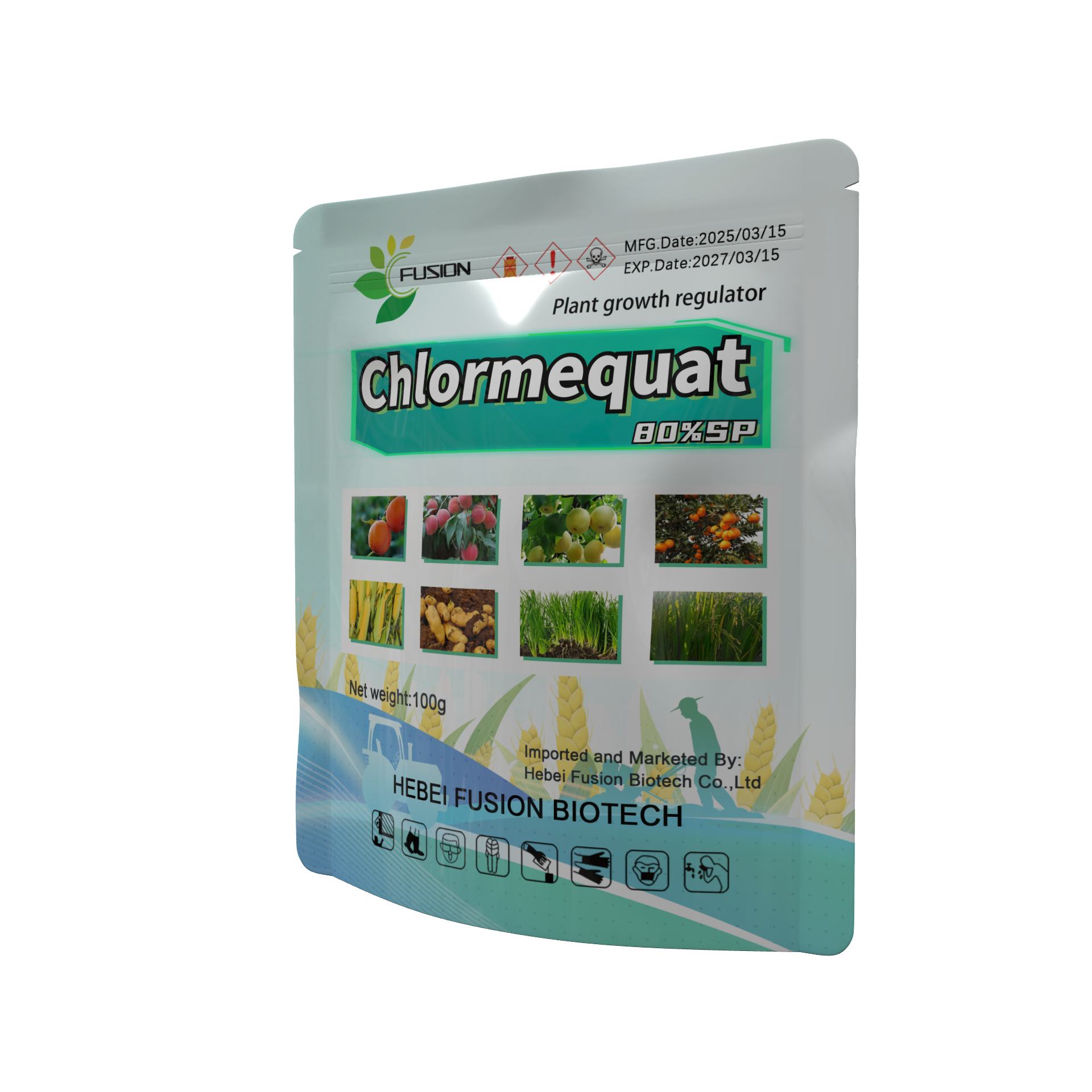 Chlormequat Chloride 98%TC 80%SP 500GL SL Plant Becomes Shorter Stem Becomes Thicker