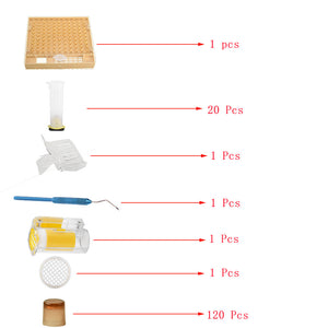 Wholesale Bee Raising Tools Queen Raising Box Queen Cell Cups Insect Removing Needle Marking Bottle Set Bee Bee Hive Accessories