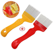 Load image into Gallery viewer, 2 pcs Beekeeping Tools 18 Pin Straight Needles Uncapping Forks handle Stainless Steel Honey Spare Rake Shovel Comb Bee Equipmen
