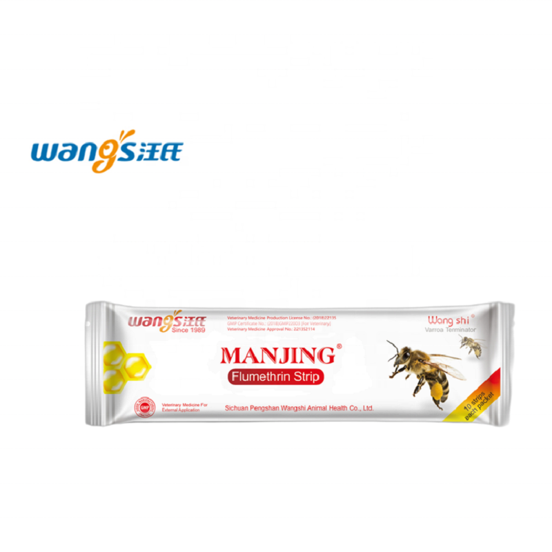 Wangshi Manufacturer 10 Strips per Bag MANJING Fluvalinate Strip Killing Bee Varroa Mites for Beekeepers