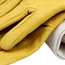 Load image into Gallery viewer, Beekeeping gloves Protective Sleeves breathable yellow mesh white sheepskin and cloth for Apiculture gloves beekeeping gloves
