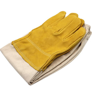Beekeeping gloves Protective Sleeves breathable yellow mesh white sheepskin and cloth for Apiculture gloves beekeeping gloves