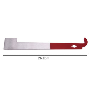 Bee Keeping Tools, Red Paint, Stainless Steel, Honey Comb Uncapping Scraper, J Type Multifunctional Pigtail Scraper, Plastic Box Packaging