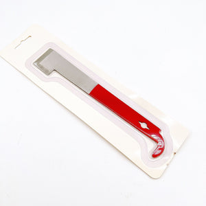 Bee Keeping Tools, Red Paint, Stainless Steel, Honey Comb Uncapping Scraper, J Type Multifunctional Pigtail Scraper, Plastic Box Packaging