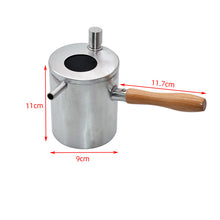 Load image into Gallery viewer, 200ML Stainless Steel Wax Cooking Pot Wax Model Pot Wax Pot Wooden Handle Bee Keeping Tool
