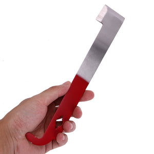 Bee Keeping Tools, Red Paint, Stainless Steel, Honey Comb Uncapping Scraper, J Type Multifunctional Pigtail Scraper, Plastic Box Packaging